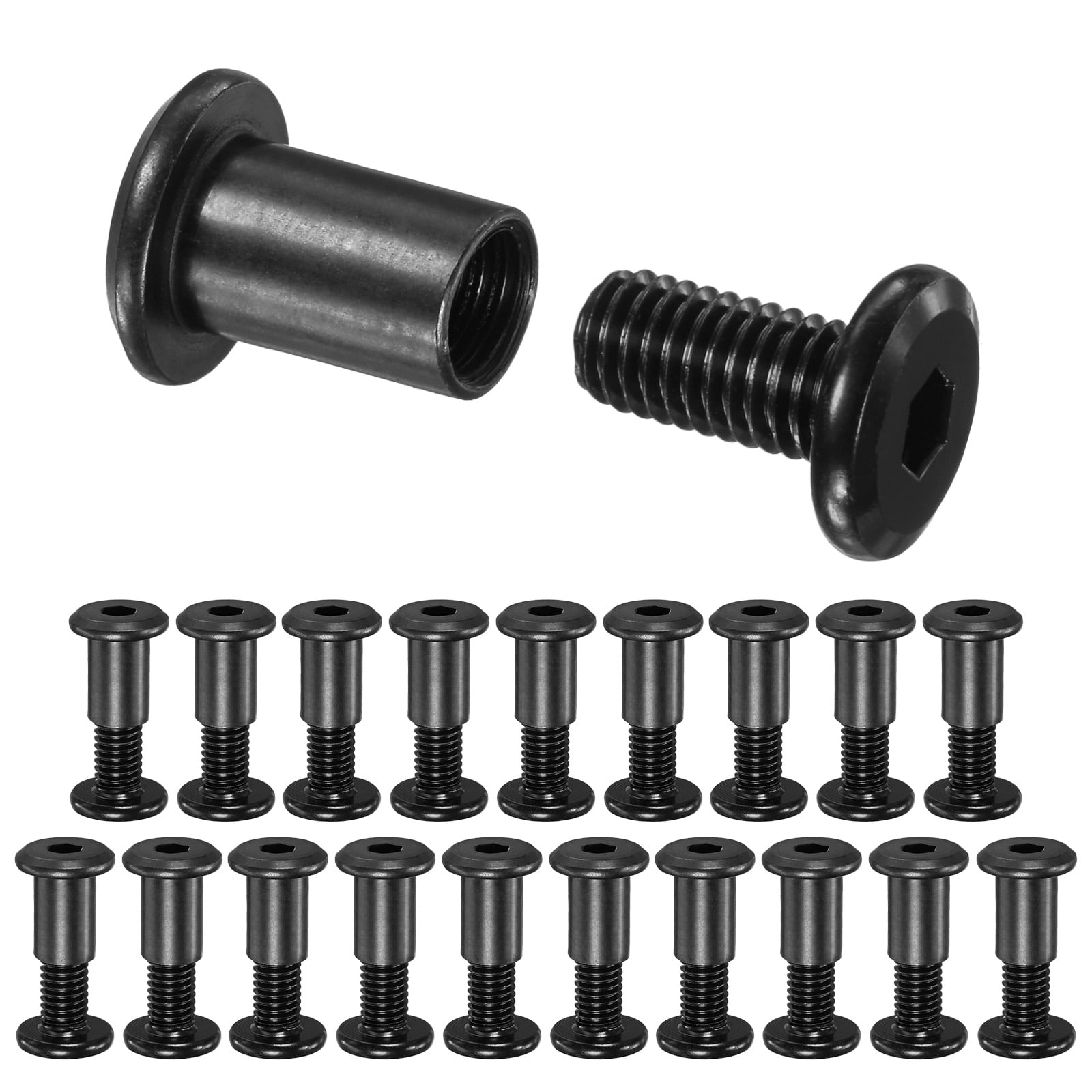 Uxcell 20-Pack Hex Drive Socket Cap Bolt M8 x 16mm Carbon Steel for Furniture