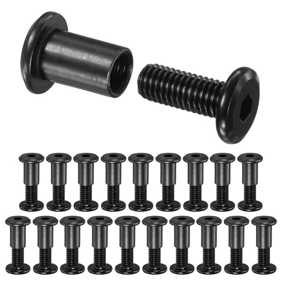 Uxcell 20-Pack Hex Drive Socket Cap Bolt M8 x 20mm Carbon Steel for Furniture