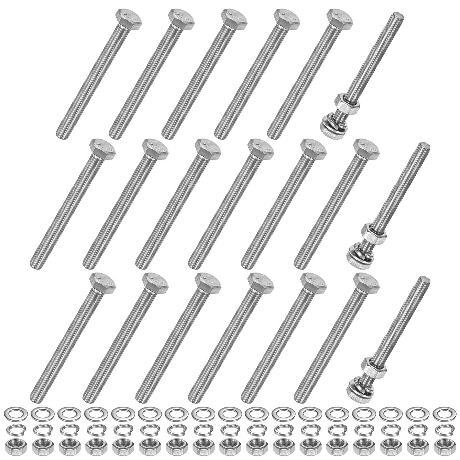 20Pcs M6x60mm Hanger Bolt Double Headed Bolt Self-Tapping - View #7