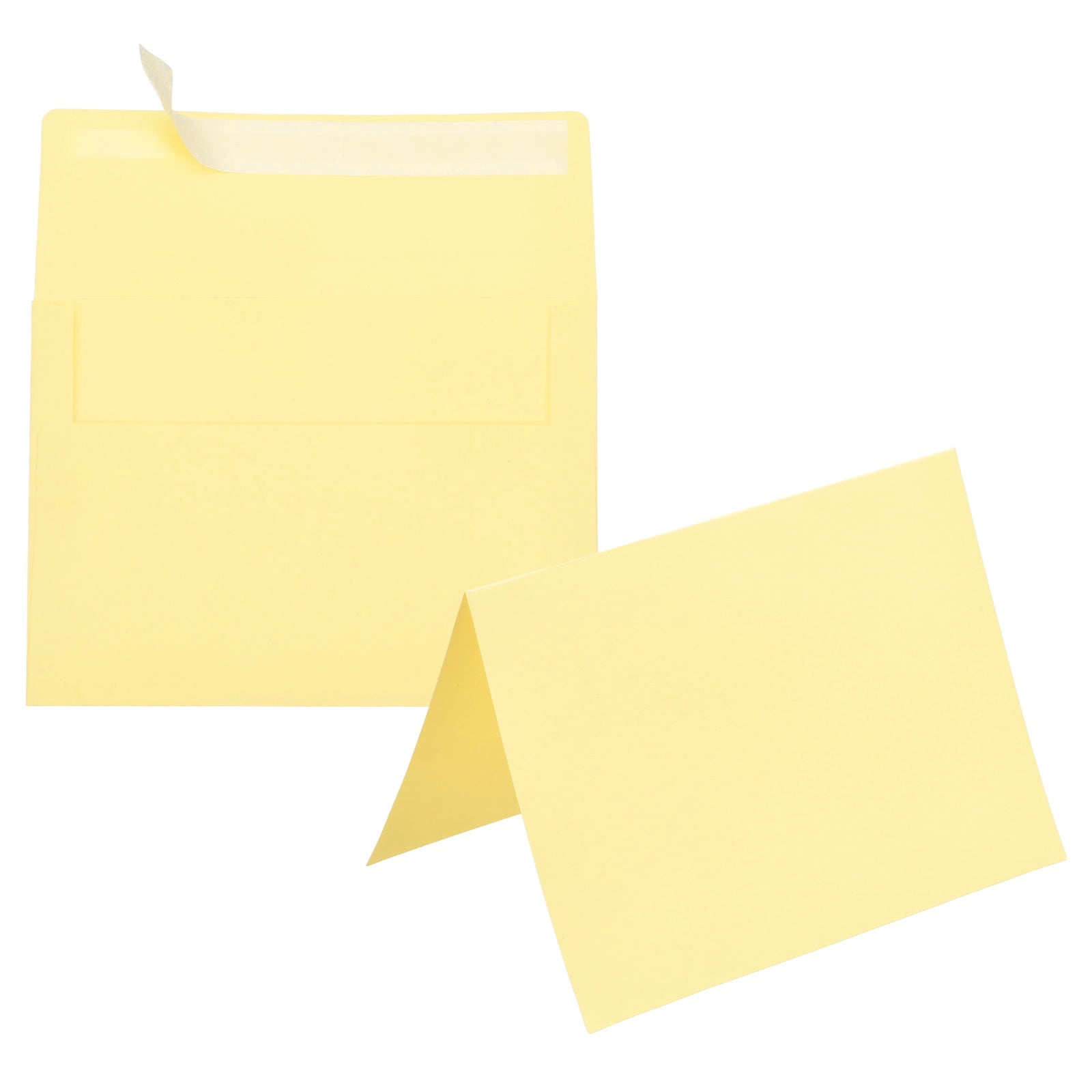 Uxcell 20 Pack Light Yellow 5x7 Envelopes with Cards Self Seal A7 ...