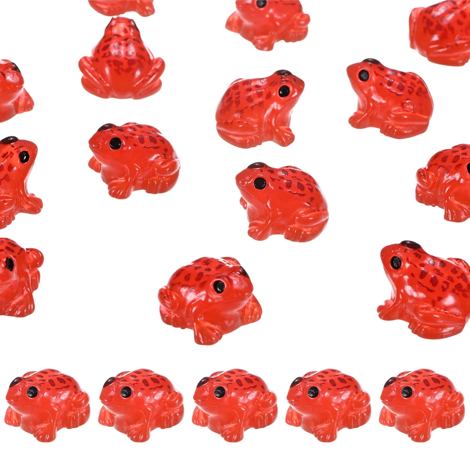 Uxcell 20-Pack Luminous Mini Resin Frogs, Glow in the Dark Tiny Frog ...