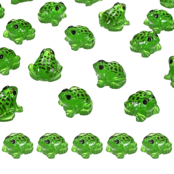 Uxcell 20-Pack Luminous Mini Resin Frogs, Glow in the Dark Tiny Frog for Fairy Garden/Micro Landscaping[Cyan]