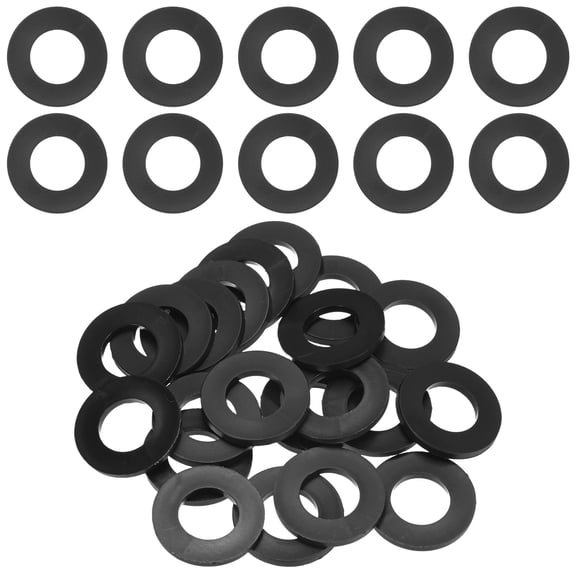 Uxcell 20-Pack M14 Nylon Flat Washers 14mm ID 27mm OD 2.5mm Thick Plain Washer Fastener Sealing Spacer Gasket Ring Black