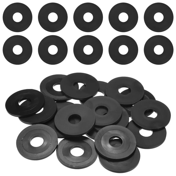 Uxcell 20-Pack M14 Nylon Flat Washers 14mm ID 44mm OD 3mm Thick Plain Washer Fastener Sealing Spacer Gasket Ring Black