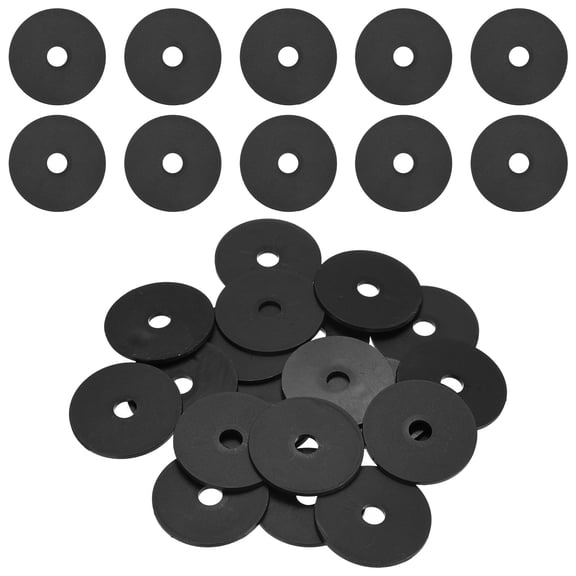 Uxcell 20-Pack M8 Nylon Flat Washers 8mm ID 40mm OD 2mm Thick Plain Washer Fastener Sealing Spacer Gasket Ring Black