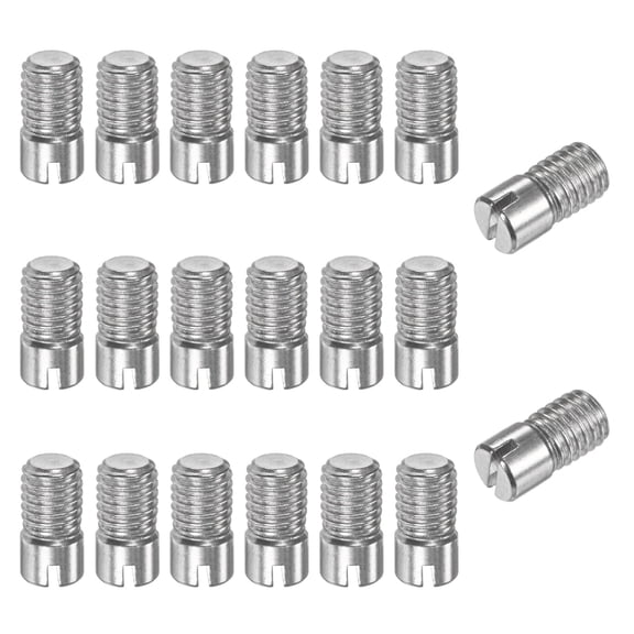 Uxcell 20-Pack M8 x 16mm Slotted Cylindrical Pin Dowel, 304 Stainless Steel for Metal Devices [Silver Tone]