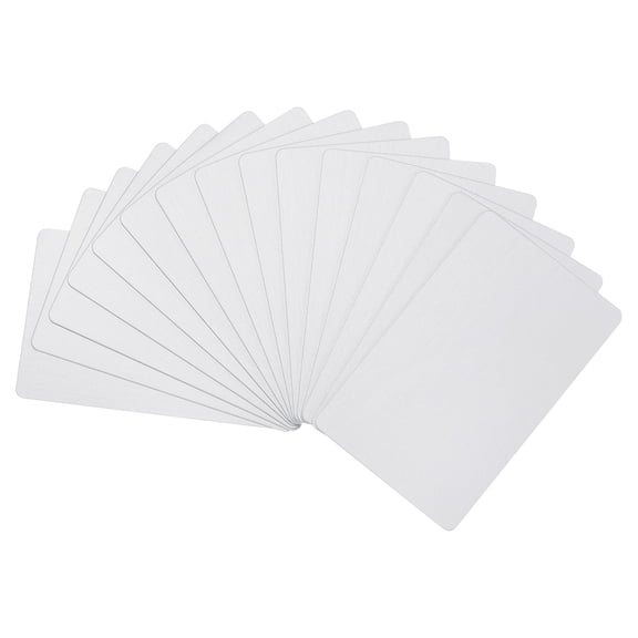 Uxcell 20 Pack Metal Business Cards Anodized 0.8mm Thick Anodized Aluminum Blanks Name Card 3.4x2.1Inch Laser Engrave Printable Name Card for Custom DIY, Silver Tone