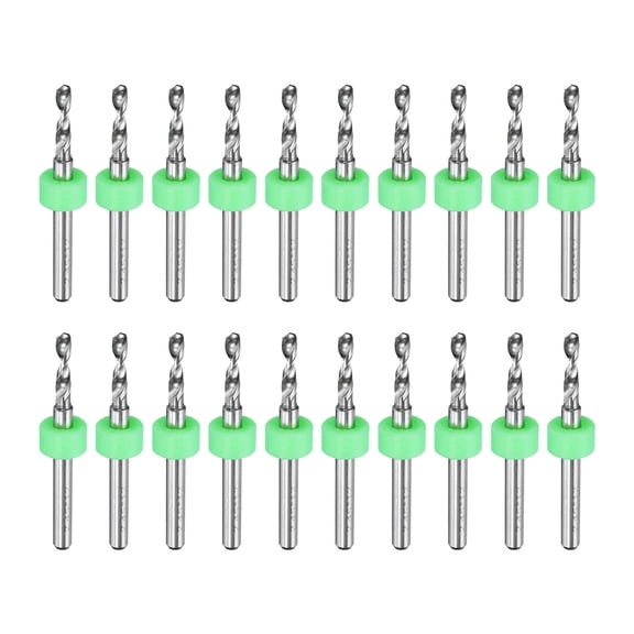 Uxcell 20 Pack Micro PCB Drill Bits 2.45mm Tungsten Steel with 1/8" Shank for Printed Circuit Board Stone CNC Engraving