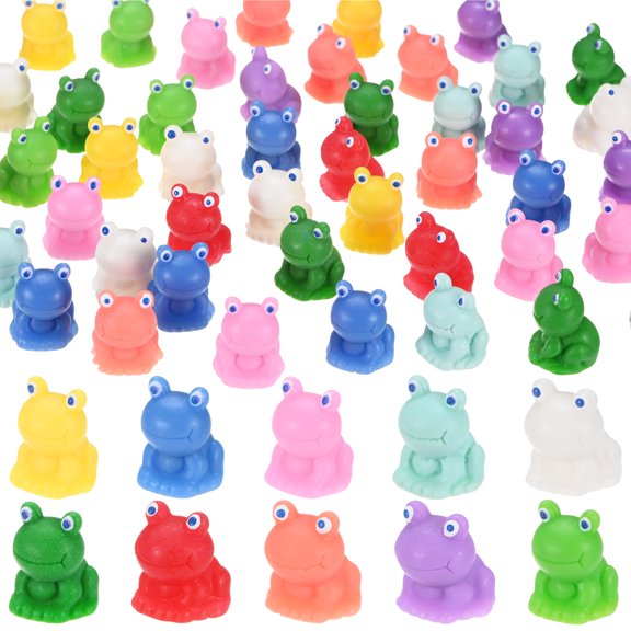 Uxcell 20-Pack Mini Resin Frogs, Small Tiny Frog Figurine for Fairy Garden Decor/Micro Landscaping Home/Aquarium [Multicolor]