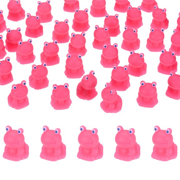 Uxcell 20-Pack Mini Resin Frogs, Small Tiny Frog Figurines for Fairy Garden Decor/Micro Landscaping Home/Aquarium [Magenta]