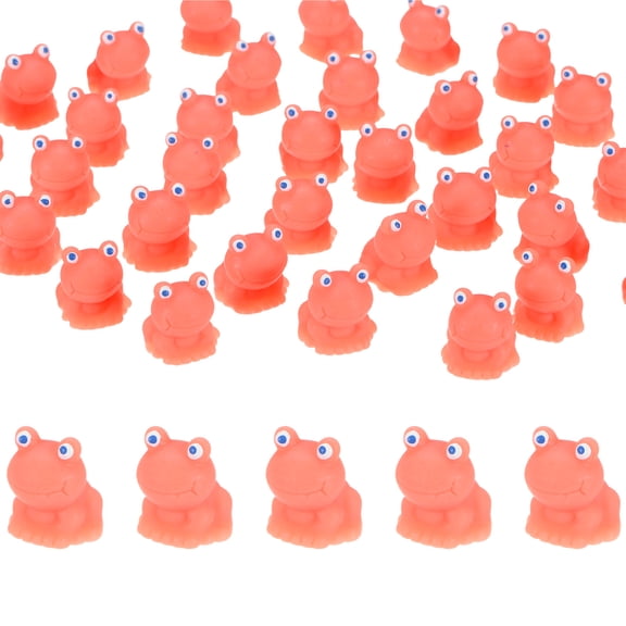 Uxcell 20-Pack Mini Resin Frogs, Small Tiny Frog Figurines for Fairy Garden Decor/Micro Landscaping Home/Aquarium [Orange]