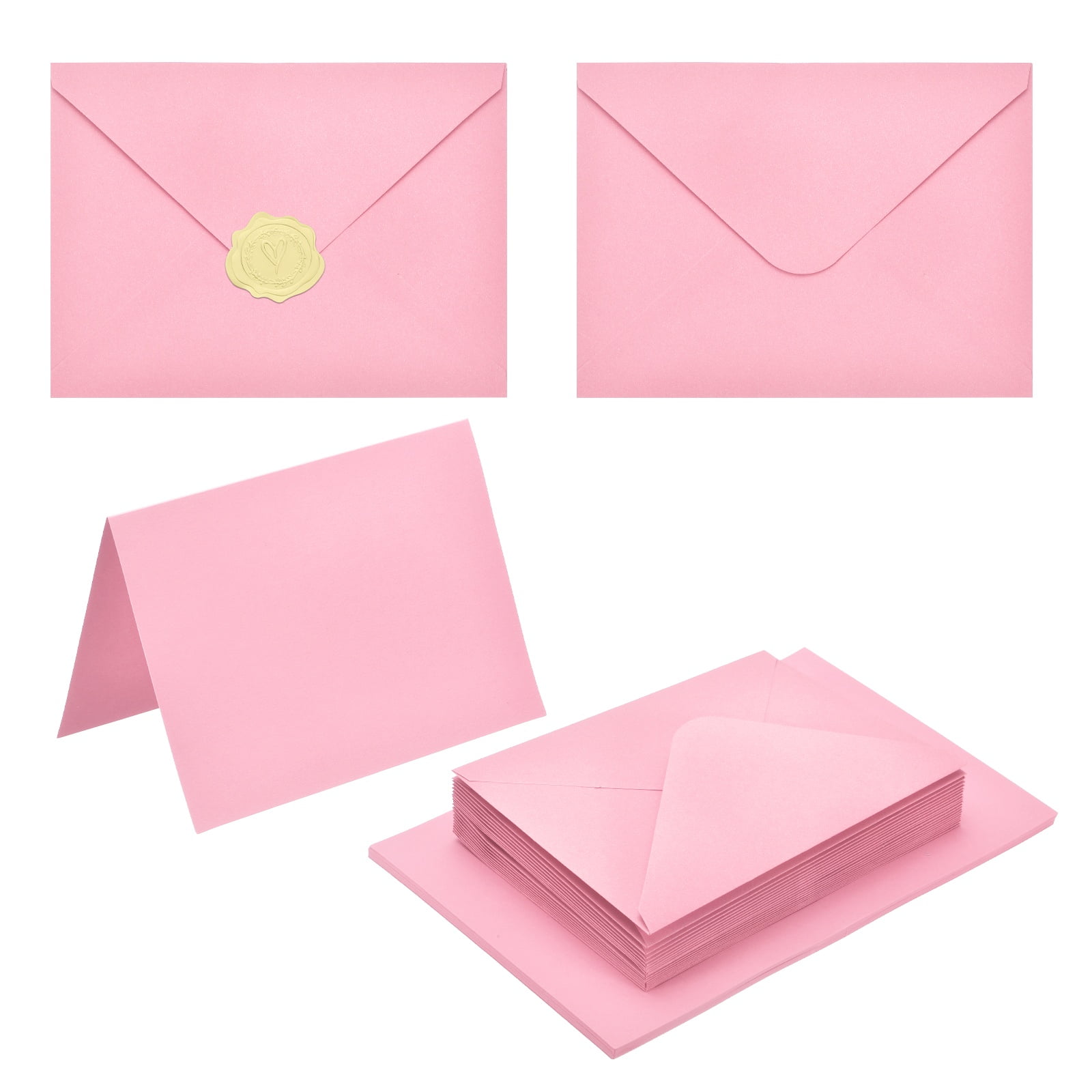 TRAHOO-4x6 Envelopes For Invitations With Gold Border,V-Flap Envelopes - View #6