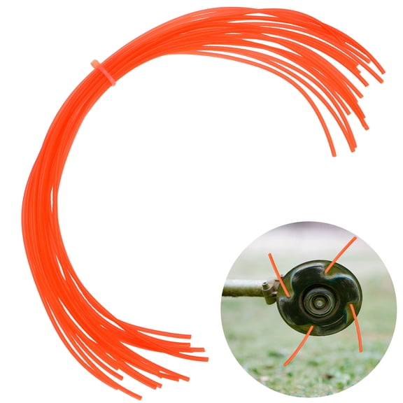 Uxcell 20-Pack Pre-Cut Trimmer Line, 0.106 Inch x 16.5 Inch Round Nylon String, Replacement Line for Trimming Grasses and Weeds [Red]