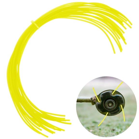 Uxcell 20-Pack Pre-Cut Trimmer Line, 0.106 Inch x 16.5 Inch Round Nylon String, Replacement Line for Trimming Grasses and Weeds [Yellow]