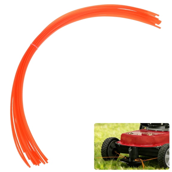 Uxcell 20-Pack Pre-Cut Trimmer Line, 0.157 Inch x 25 Inch Round Nylon Replacement Line for Universal Walk Behind Mower[Red]