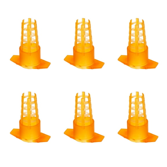 Uxcell 20 Pack Queen Bee Cage, Plastic Opening Queen Bee Cell Protector Cover, Orange