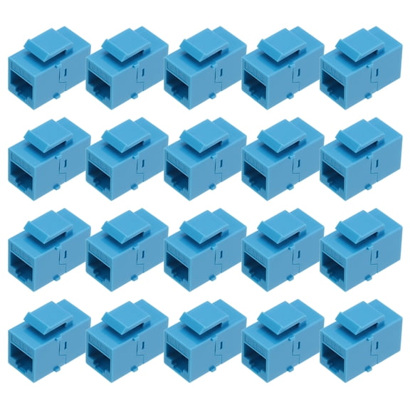 Uxcell 20 Pack RJ45 Ethernet Coupler, Female to Female Cat6 Coupler Ethernet Extension Adapter,Blue