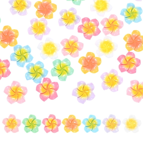 Uxcell 20-Pack Resin Flowers, 0.98inch/2.5cm Artificial Plumeria Flowers Flatback Mini for DIY Crafts/Dress/Wedding [Multicolor]