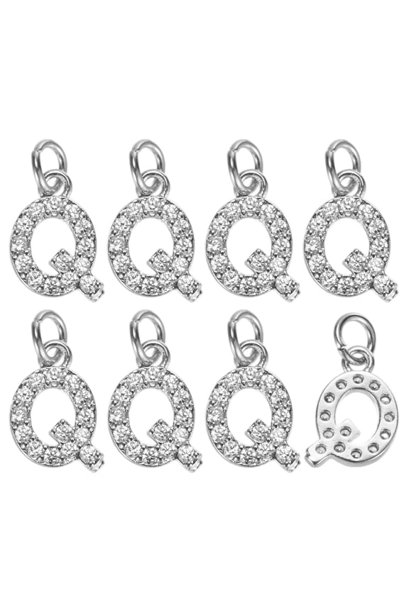 20-Pack Rhinestone Letter Charm, 2mm Letters A for DIY Name ID Bracelets/Necklace/Wristbands Pendants/Jewelry Making Charm [Gold]