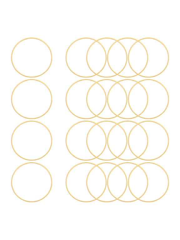 20 Pack Round Earring Beading Hoop, 20mm Open Beading Hoop, Gold Tone
