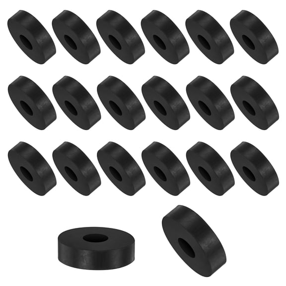 Uxcell 20-Pack Rubber Spacer 0.39" ID x 1.18" OD x 0.31" Thick Vibration Pads