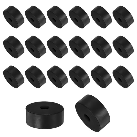 Uxcell 20-Pack Rubber Spacer 0.47" ID x 1.97" OD x 0.59" Thick Vibration Pads