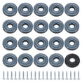 thumbnail image 1 of Uxcell 20-Pack Screw on Furniture Glides Sliders, 1.2" (30mm) Diameter Chair Leg Movers Sliders for Carpet/Hardwood Floors, Reusable Floor Protector [Grey], 1 of 6