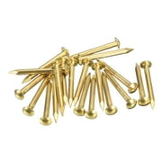 Uxcell 20 Pack Small Tiny Nails 2.8x30mm(DxL) Tiny Brass Nails Hardware Nails Small Nail, Brass Tone