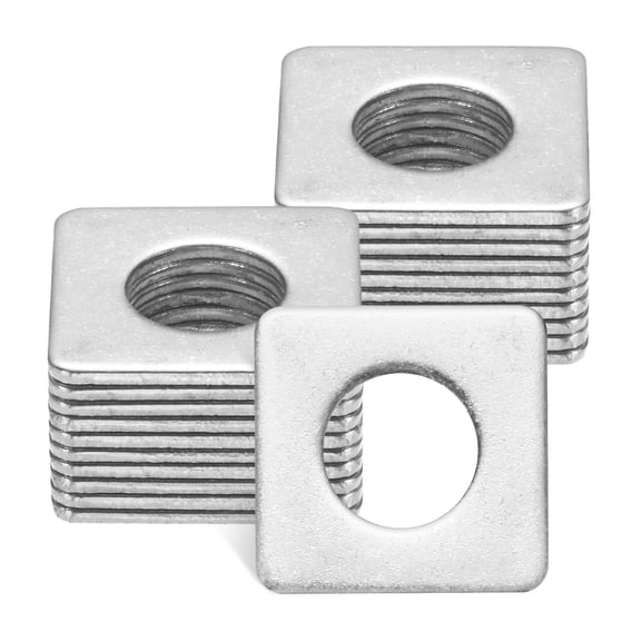 Uxcell 20-Pack Square Washers Plate, Fit M14 Bolt Stainless Steel Gasket Flat Pad Washers 1.18" OD 0.55" ID 2mm Thickness