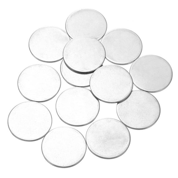 Uxcell 20 Pack Stainless Steel Disc, 1 1/4"(32mm) Dia 0.07"(1.8mm) Thick 304 Stainless Steel Flat Round Sheet Blank Round Circle Plate for Crafts Metal Stamping and Jewelry Making