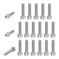 thumbnail image 1 of Uxcell 20-Pack Torx Bolt Spline Screw T25 M5x20mm 0.8mm Pitch for  String Trimmer Chainsaw [Silver], 1 of 6