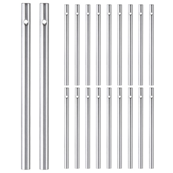 Uxcell 20-Pack Wind Chime Tubes, 0.6x11.5cm Aluminum Wind Chime Parts for Crafts Silver