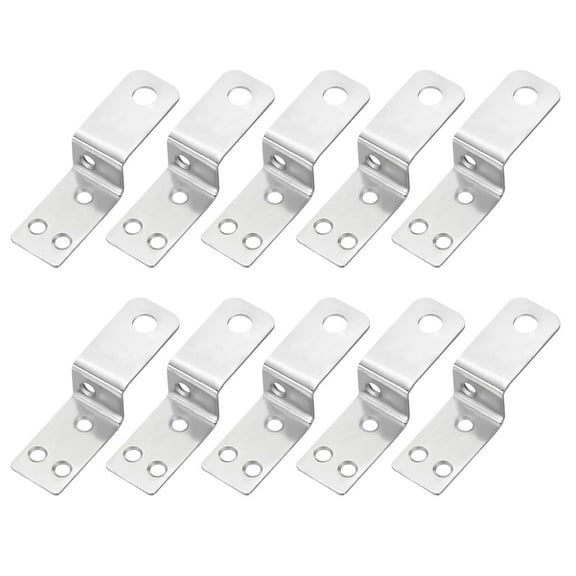 Uxcell 20 Pack Z Shape Corner Bracket, 0.75 Inch Picture Frame Braces Bracket, Silver