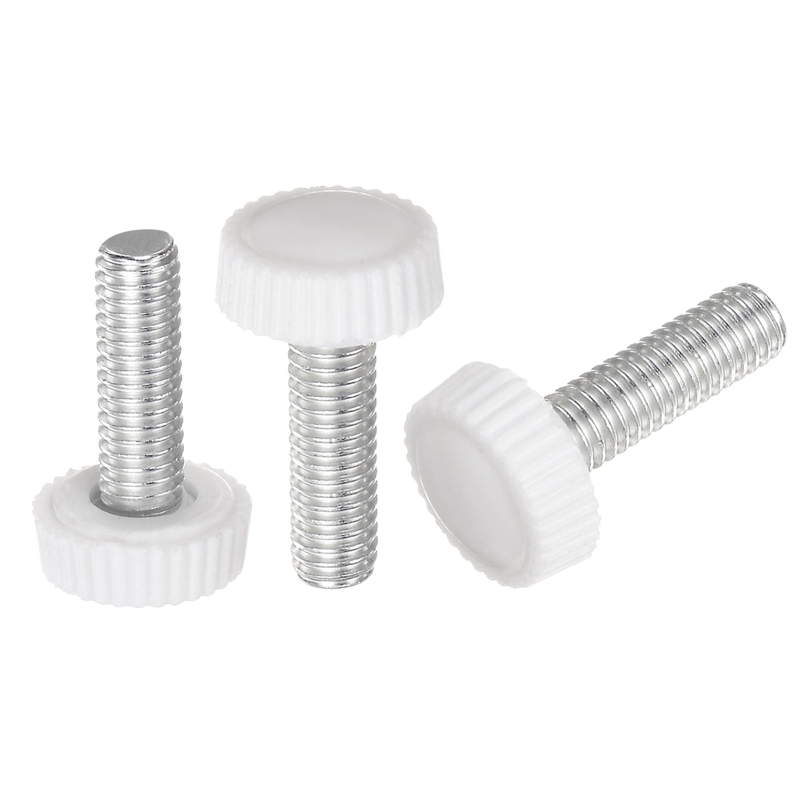 Uxcell 20 Packs M6 x 20mm Metric Male Thread Knurled Knobs Thumb Screw ...