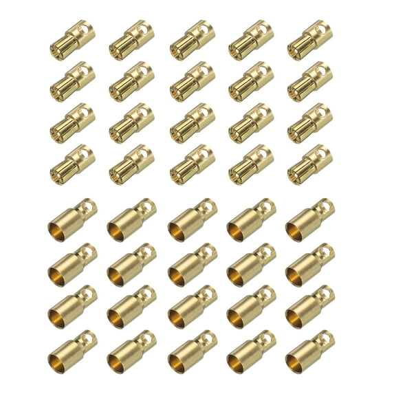 Uxcell 20 Pairs Banana Plugs Connector 6mm Male Female Banana Plug for Speaker Wire RC Battery
