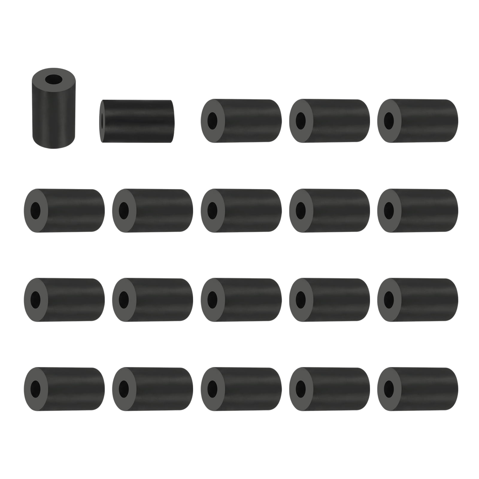 Uxcell 20 Pcs 0.4"ID x 1"OD x 1.6"T Multi Purpose Rubber Spacer