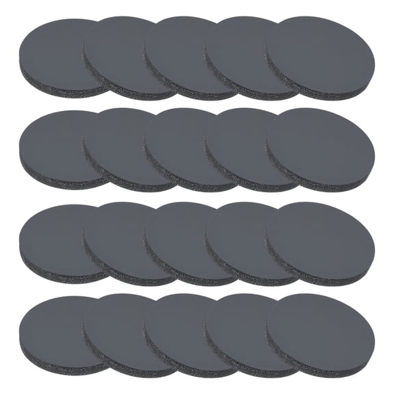 Uxcell 20 Pcs 10mm ID x 1.5mm Thick Rubber Solid Discs Washers, Black