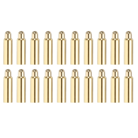 Uxcell 20 Pcs 11mm Spring Loaded PogoPins, Gold Plated Copper Header Thimble Current Test Pin Probes Connector Replacement for Electricity Conduction