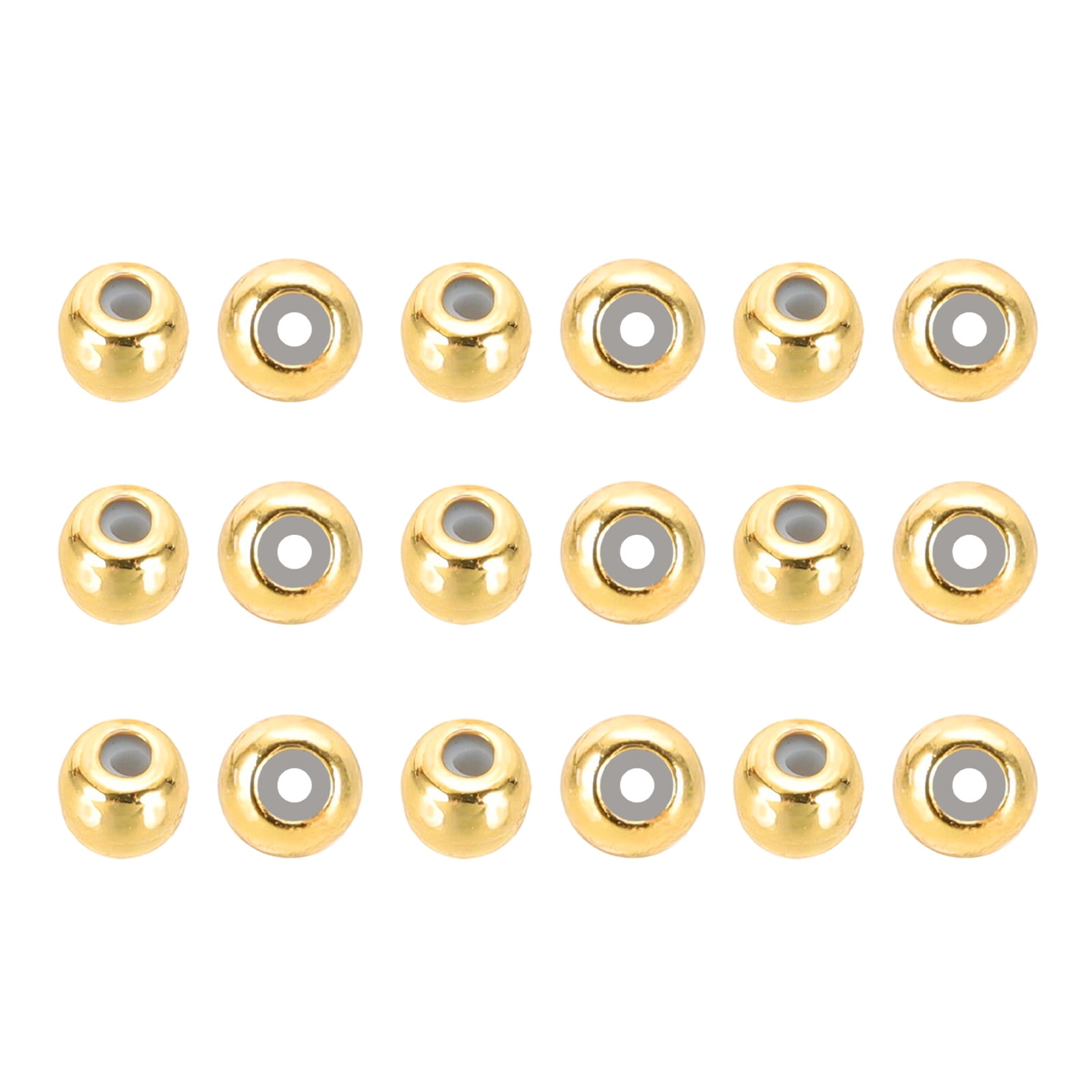 Positioning Bead Uxcell 20 Pcs 18K Stopper Positioning Spacer Beads, 3mm Adjustable ...