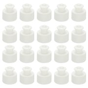 Uxcell 20 Pcs 24/410 Plastic Push Pull Caps, 28mm Water Bottle Caps Twisted Sport Bottle Lids Leak Proof Lid for Water Bottles Replacement Portable Bottles Lid, White