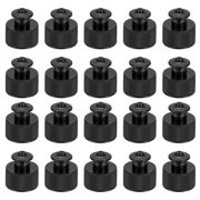 Uxcell 20 Pcs 24/410 Plastic Push Pull Caps, 28mm Water Bottle Caps Twisted Sport Bottle Lids Leak Proof Lid for Water Bottles Replacement Portable Bottles Lid, Black