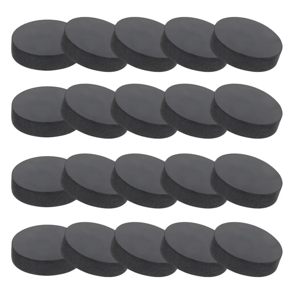 Uxcell 20 Pcs 25mm ID x 6mm Thick Rubber Solid Discs Washers, Black