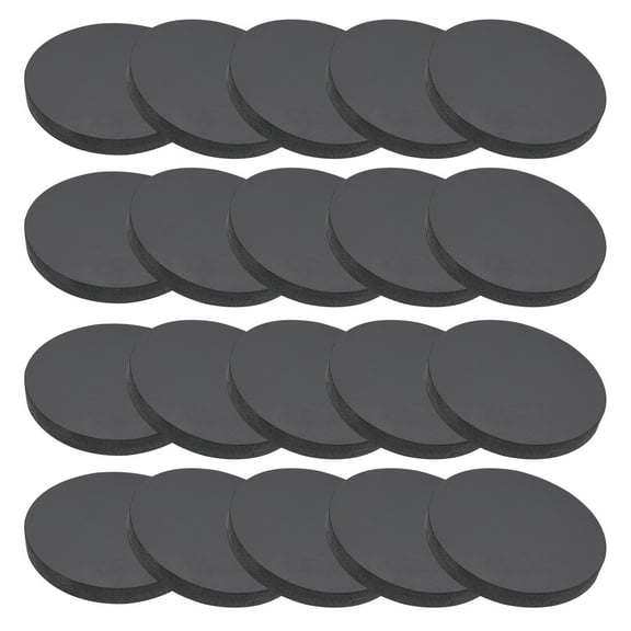 Uxcell 20 Pcs 45mm ID x 6mm Thick Rubber Solid Discs Washers, Black