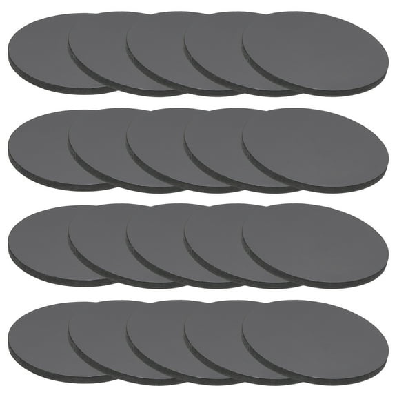 Uxcell 20 Pcs 55mm ID x 3mm Thick Rubber Solid Discs Washers, Black