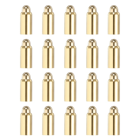 Uxcell 20 Pcs 6.5mm Spring Loaded PogoPins, Gold Plated Copper Header Thimble Current Test Pin Probes Connector Replacement for Electricity Conduction