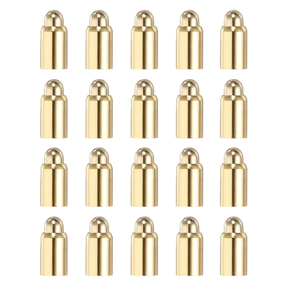 Uxcell 20 Pcs 6mm Spring Loaded PogoPins, Gold Plated Copper Header Thimble Current Test Pin Probes Connector Replacement for Electricity Conduction