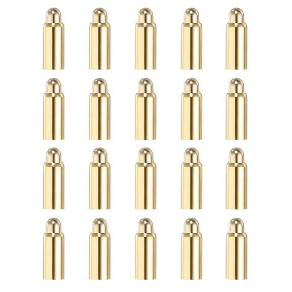 Uxcell 20 Pcs 7.5mm Spring Loaded PogoPins, Gold Plated Copper Header Thimble Current Test Pin Probes Connector Replacement for Electricity Conduction