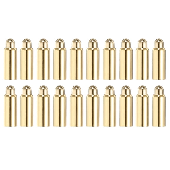 Uxcell 20 Pcs 8.5mm Spring Loaded PogoPins, Gold Plated Copper Header Thimble Current Test Pin Probes Connector Replacement for Electricity Conduction