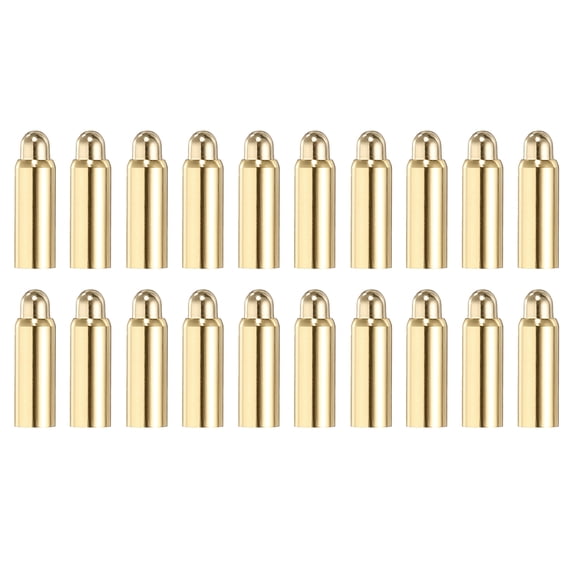 Uxcell 20 Pcs 9.5mm Spring Loaded PogoPins, Gold Plated Copper Header Thimble Current Test Pin Probes Connector Replacement for Electricity Conduction
