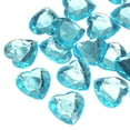 thumbnail image 1 of Uxcell 20Pcs Acrylic Heart Rhinestone 25mm Flat Back Plastic Gems for Jewelry Making, Lake Blue, 1 of 7